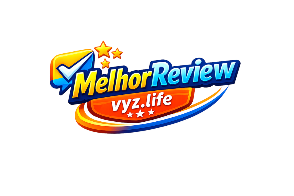 Logo vibrante do site MelhorReview.viz.life transparente