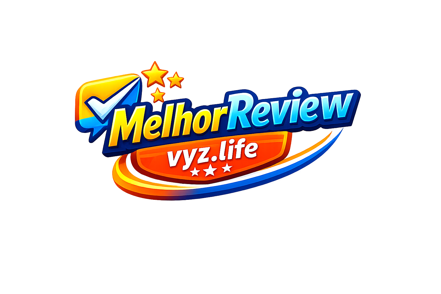 Logo vibrante do site MelhorReview.viz.life transparente
